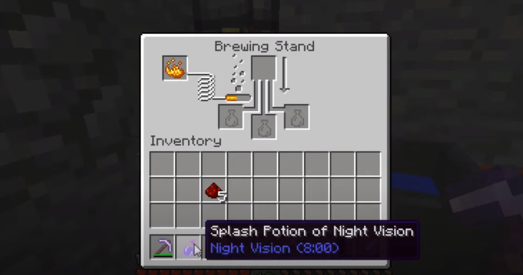 How To Make Splash Potion Of Night Vision