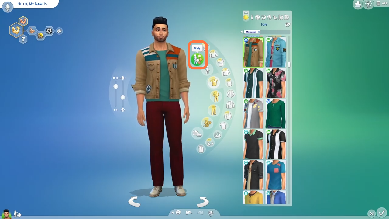 You can add scars on body of sims. First, you will need to click on "create a sim" and then tap on body. 
