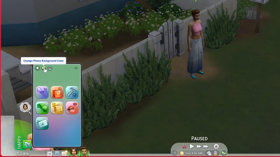 A phone like interface will appear, and you have to choose the middle icon at the top left corner of the interface to change the background color. 