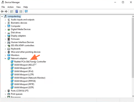Update Your Network Adaptor Drivers