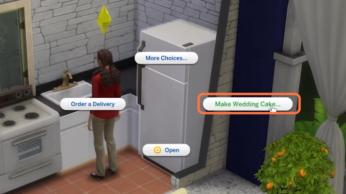 Then choose the "Make Wedding cake" option. 