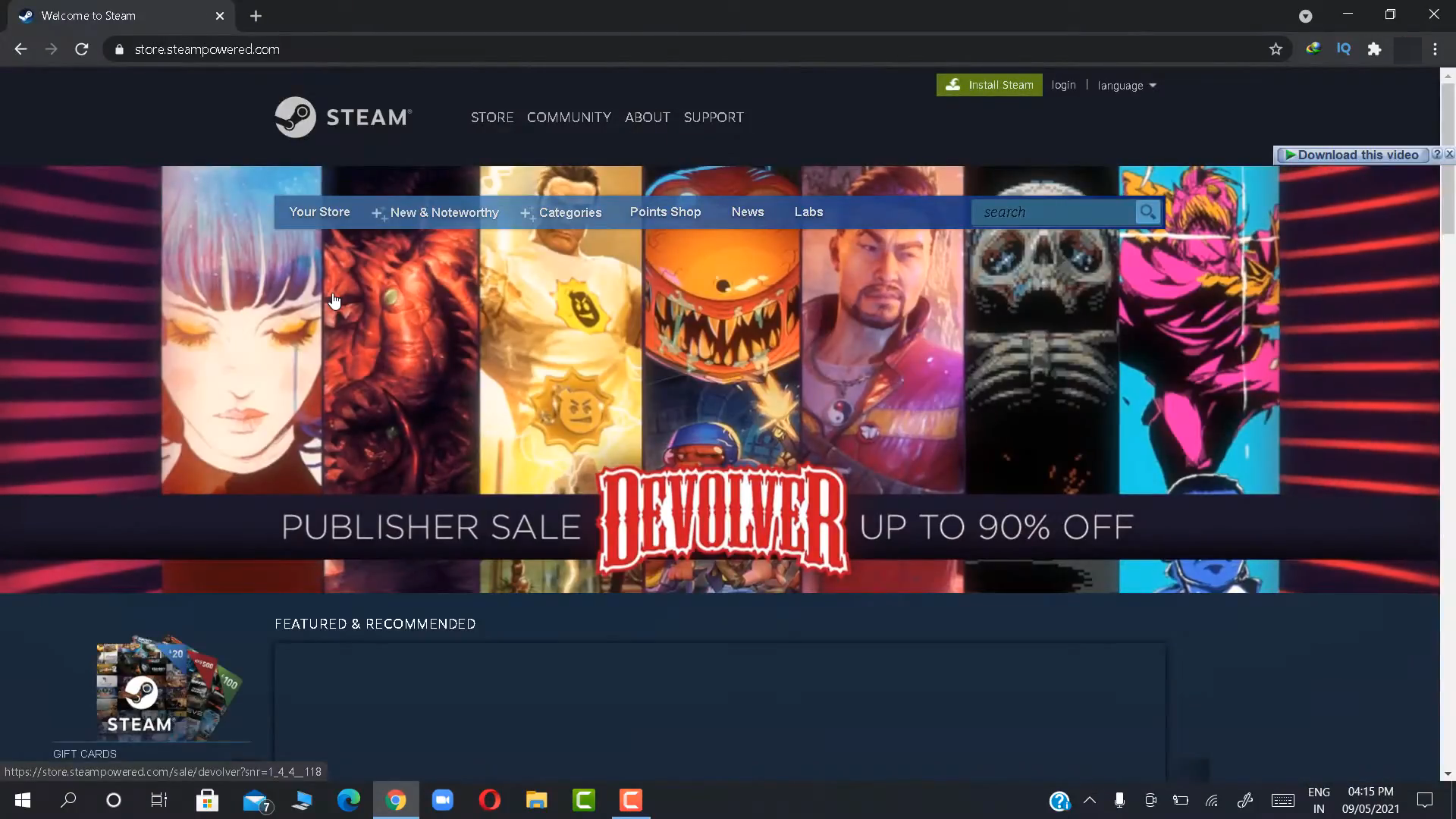 Then on the first link click Welcome to steam. You'll be directed to steam homepage.