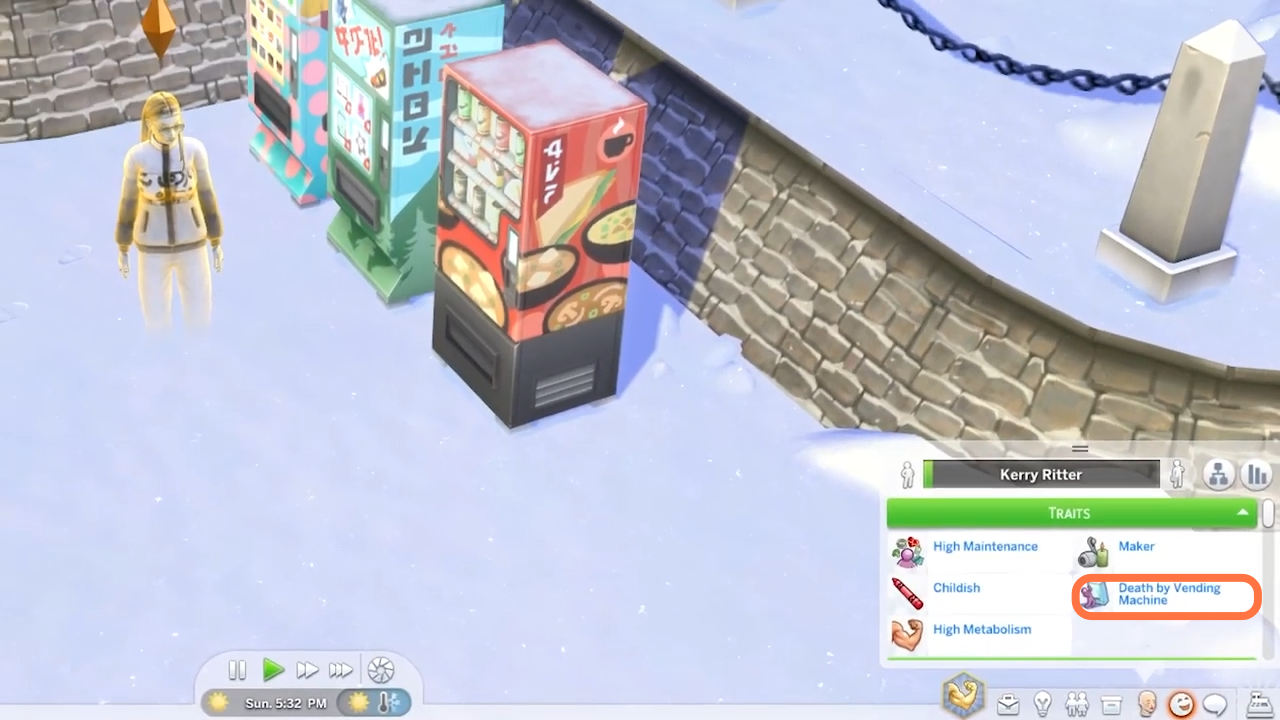 If any of your sims died by vending machine, you can get them back from Ghost to human. You have to press CTRL+Shift+C altogether and hit enter on your keyboard to open up the cheat box. 