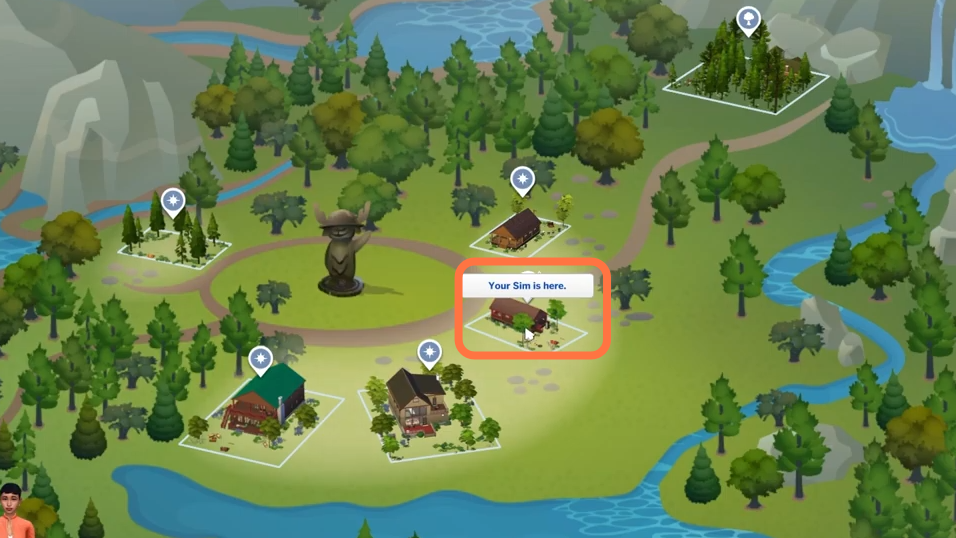 Now you can explore in granite falls. Press M on your keyboard to see the map to choose places to go. 