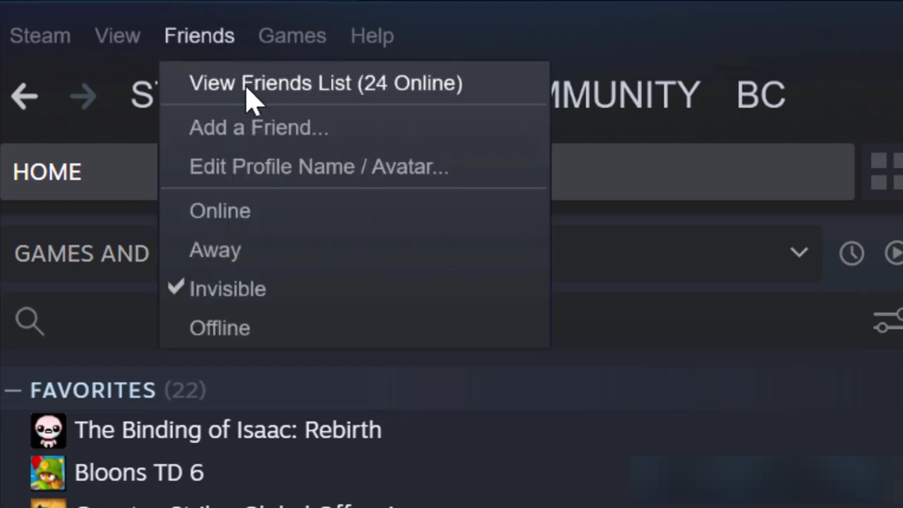 What you have to do is click on friends to the top left of the steam interface and then click on view friends list.