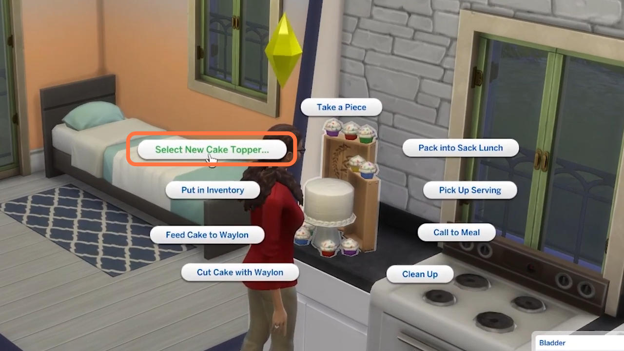 You can also decorate your wedding cake and put it to your inventory to save it. You have to click on "Select New Cake Topper" to decorate your cake. 