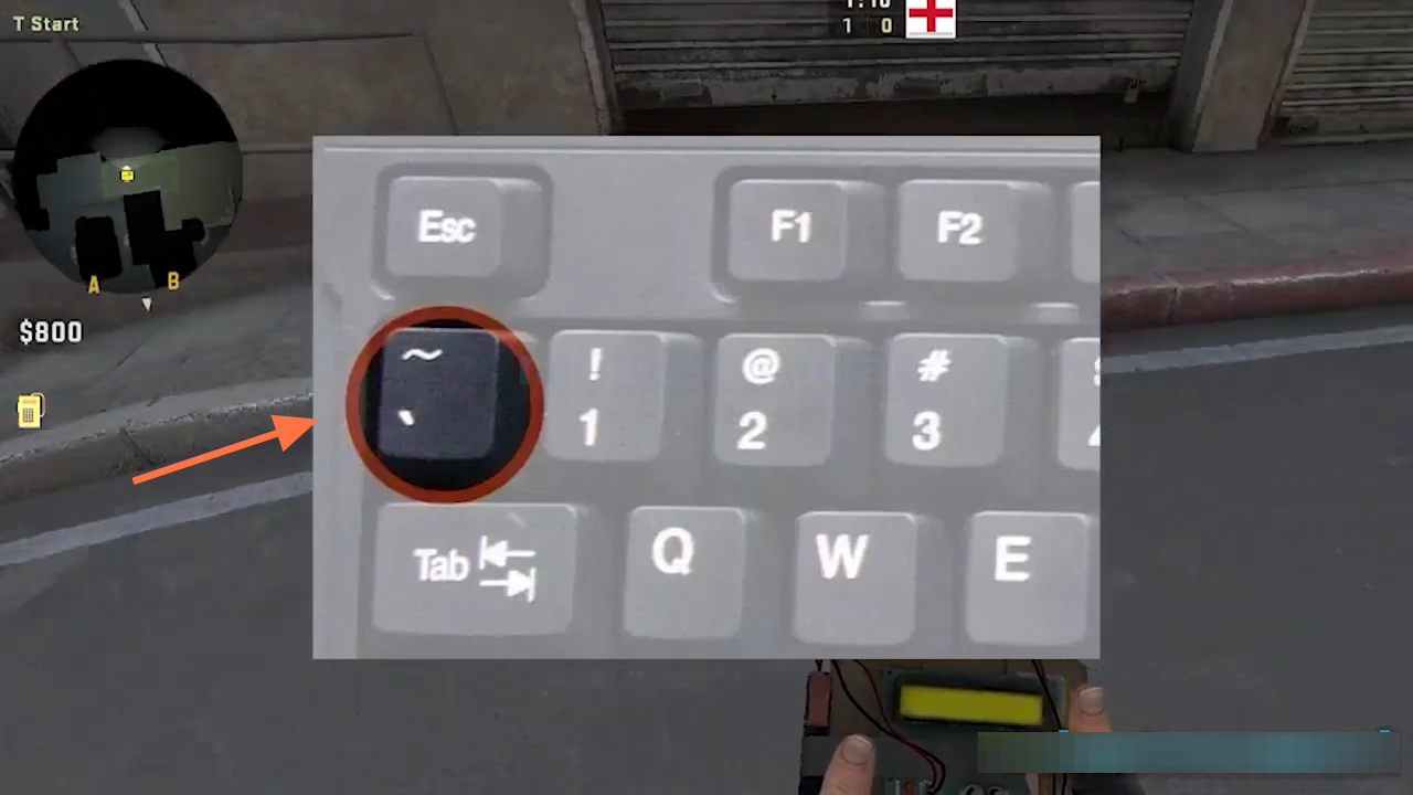 Then close the menu and then open console by pressing the tilde key.