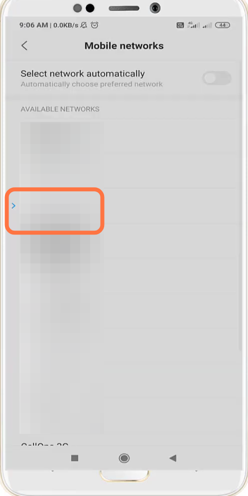 Now you are registered on a Mobile network. 