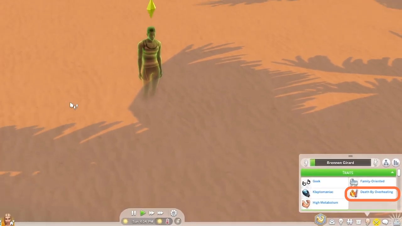 If your sim died by overheating, you can get them back from Ghost to human. You will need to press CTRL+Shift+C altogether and hit enter on your keyboard to open the cheat box. 