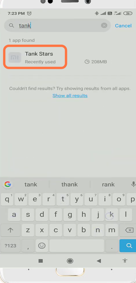 You need to go to the Tank Stars App settings. 