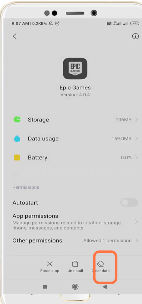 And clear the Cache Data. 