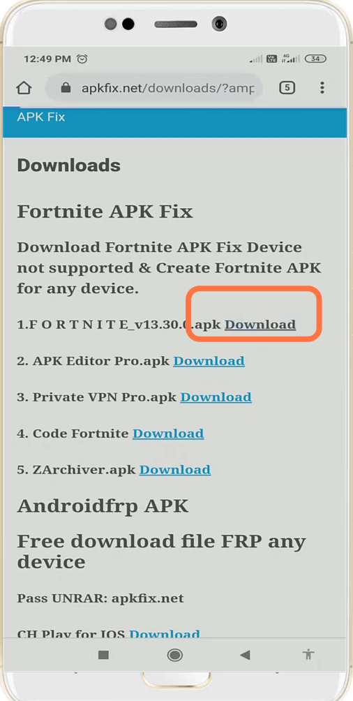 After that, click on apk download.  