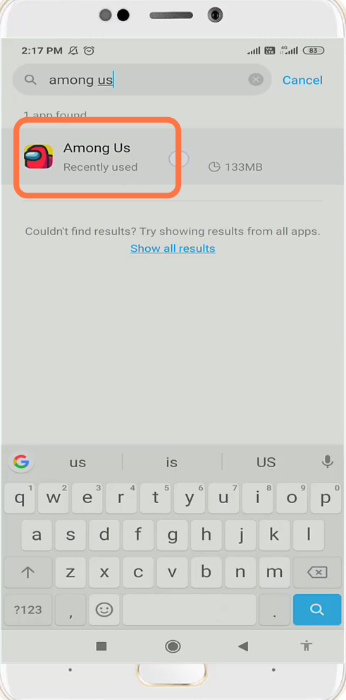 And search "Among us".