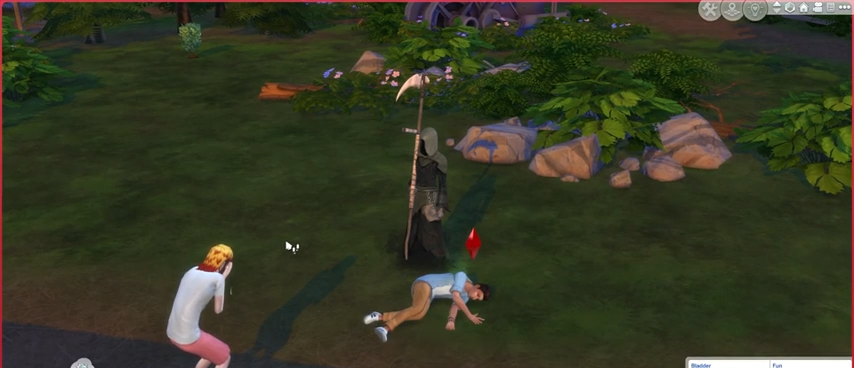 A Grim reaper will appear whenever any of your Sim die. When he appears, you can pause the game for your ease. 