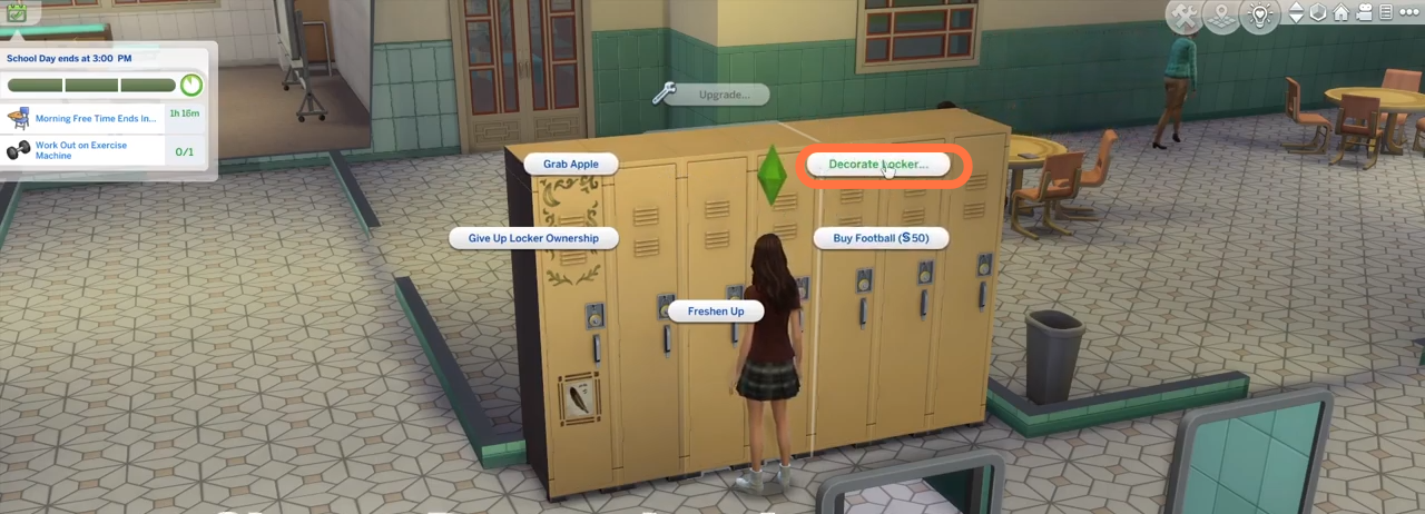 After that, click on your owned locker and choose the 'Decorate Locker' option.   