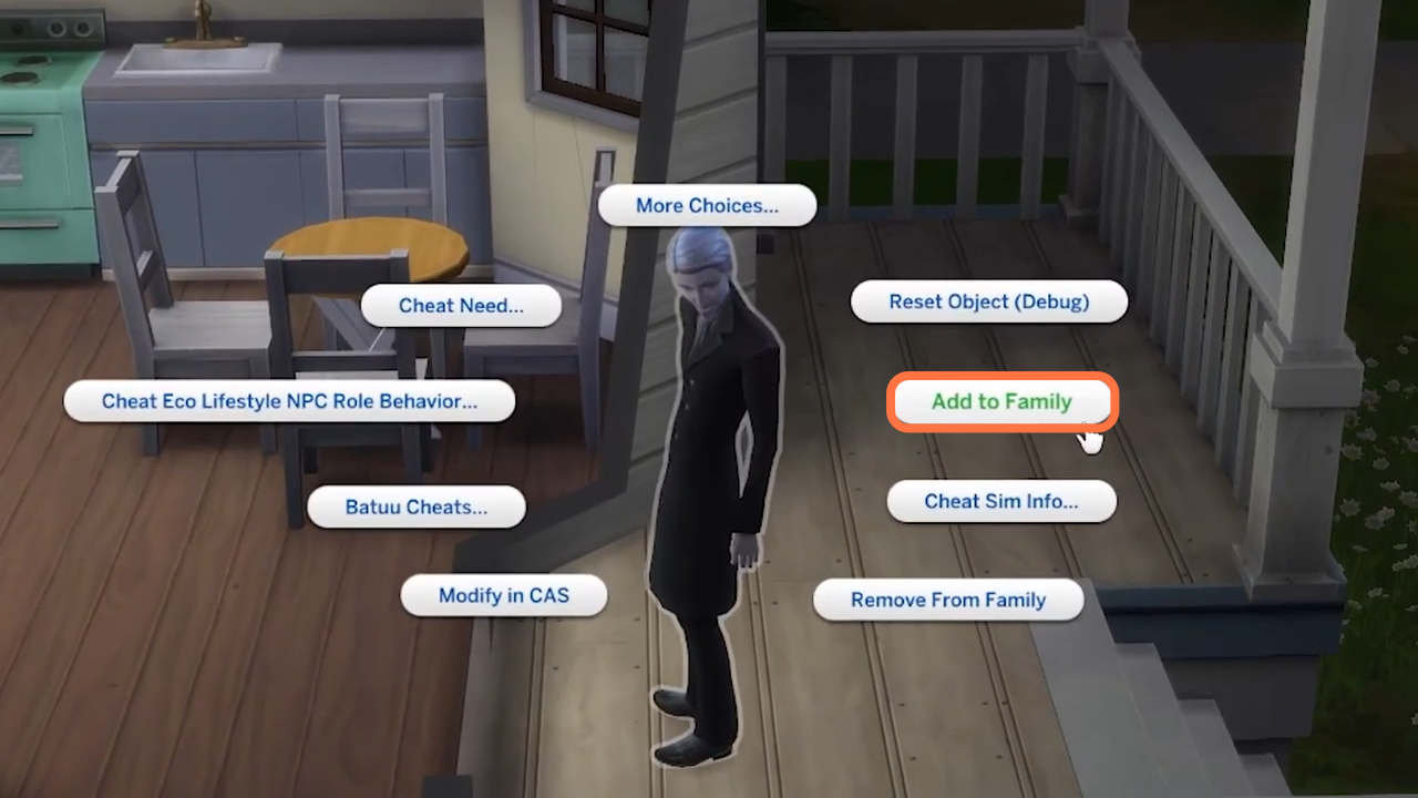 Go to Vlad, hold shift key on keyboard and click on him at the same time. And then select the "Add to family" option. 