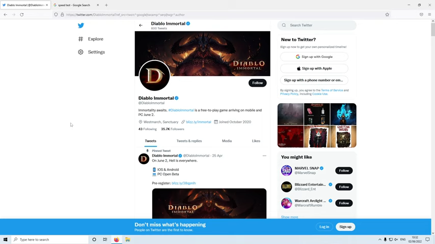 Visit Diablo Twitter Page