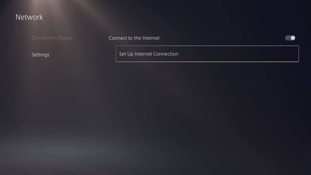 After that, go to settings and tap on "Set Up Internet Connection".