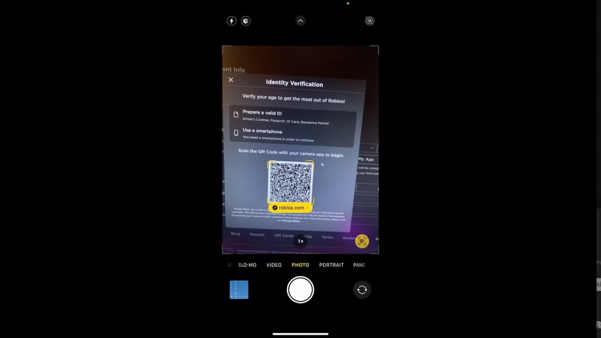 Open your phone and open the camera app and scan the QR code on the screen.