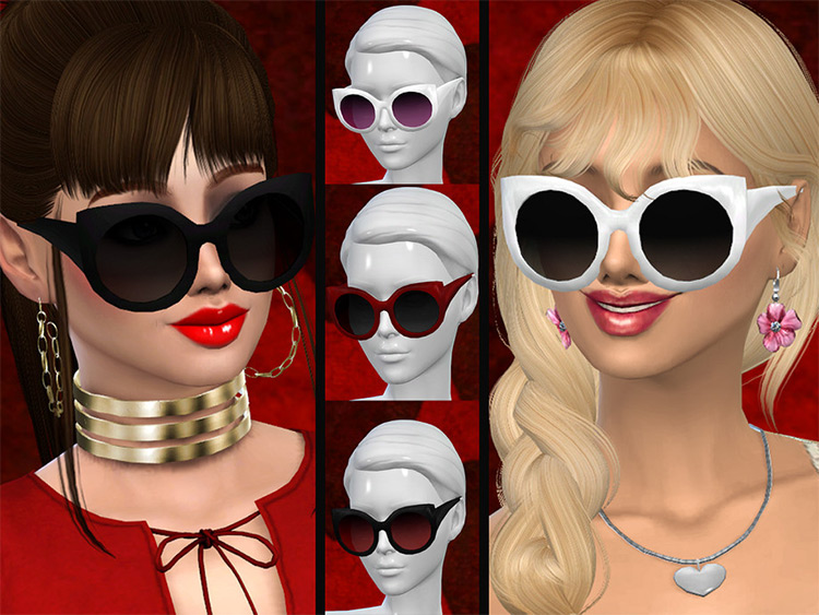 Kitty Myst girly fashion sunglasses for Sims4