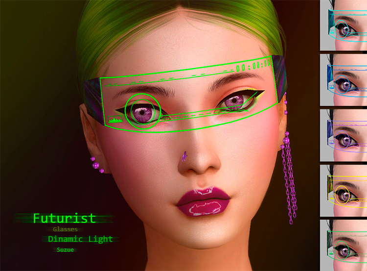 Apocalypse Sunglasses, futuristic styled in Sims4