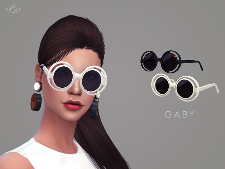 Gaby style rounded lenses sunglasses CC