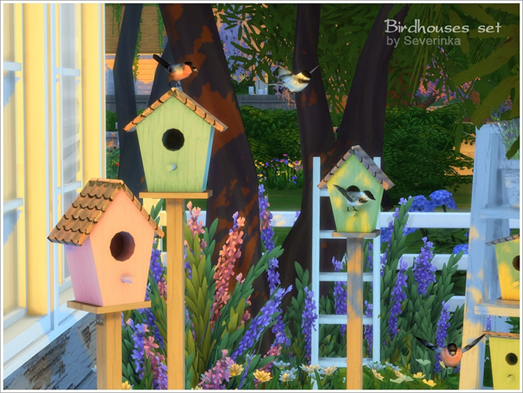 Birdhouses CC Set for The Sims 4