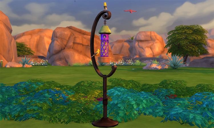 Curvy Bird Feeder for The Sims 4