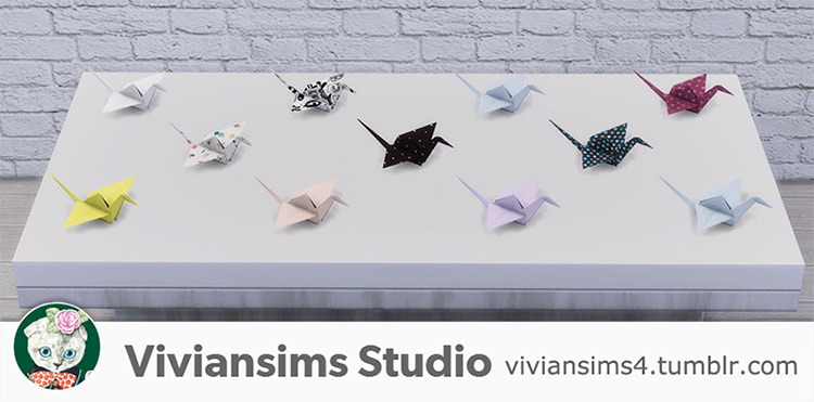 Paper Birds for The Sims 4