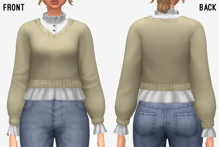 Inis Blouse for The Sims 4