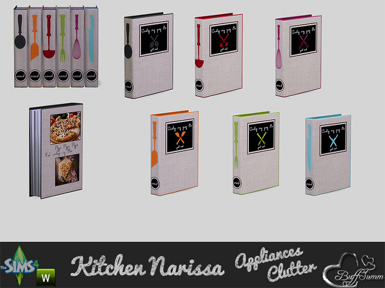 Narissa Cookbook Clutter / Sims 4 CC