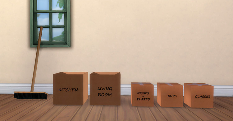 Moving Out Box Collection / Sims 4 CC