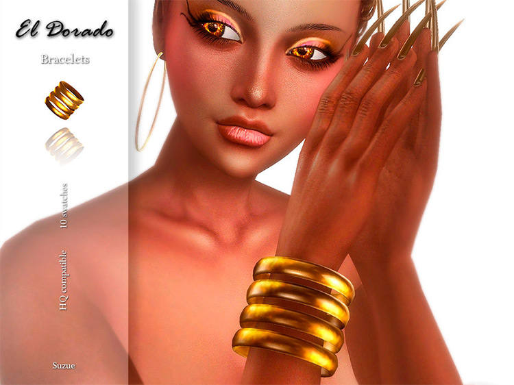 El Dorado Yellow Bangle Bracelets / Sims 4 CC