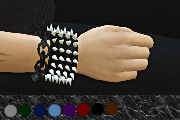 Male Spiked Bracelet with Chain / TS4 CC