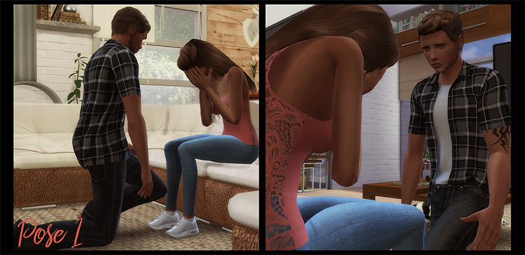 'Please Don’t Leave Me' Pose Pack for The Sims 4