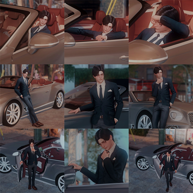 Male Poses For Cars / TS4 CC