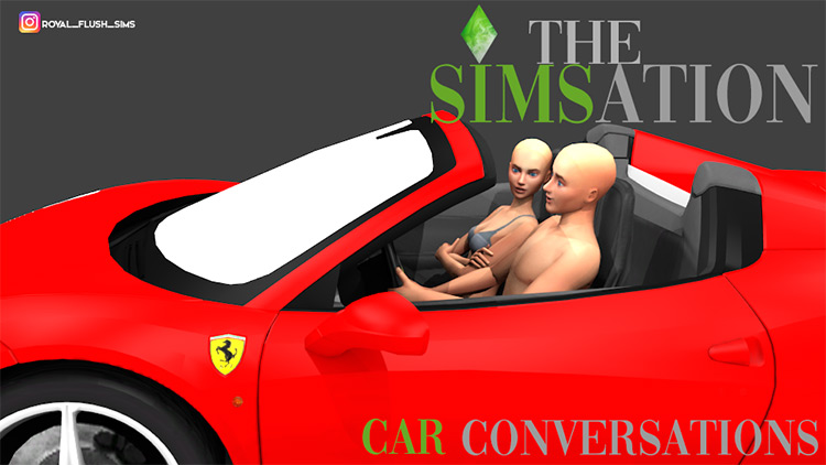 Car Conversations Pose Pack for The Sims 4