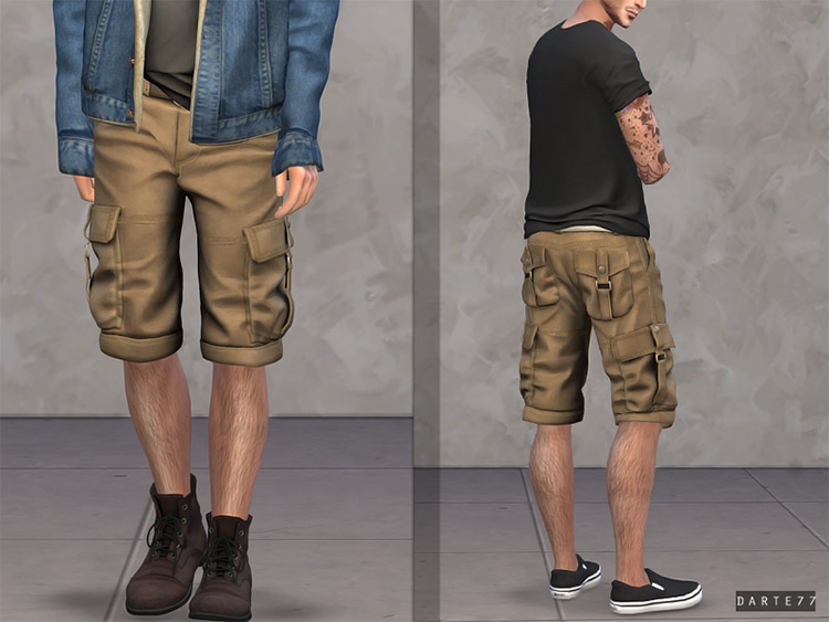 Cargo Shorts Guys / Sims 4 CC