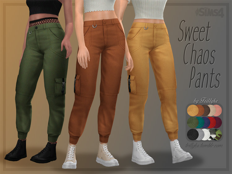 Sweet Chaos Maxis Match Cargo Pants for The Sims 4