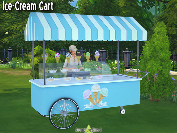 Ice Cream Cart Sims 4 CC