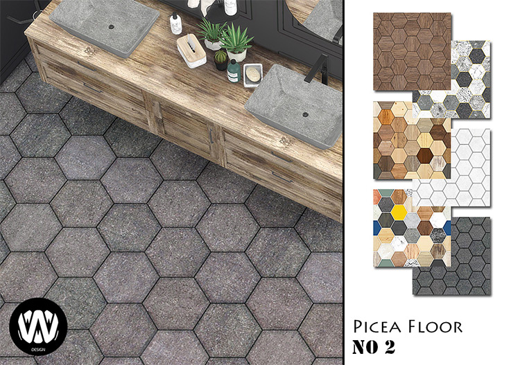 Picea Floor No.2 / Sims 4 CC