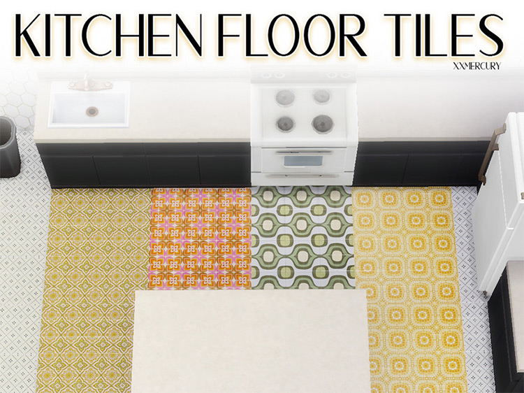 Vintage Kitchen Floor Tiles / Sims 4 CC