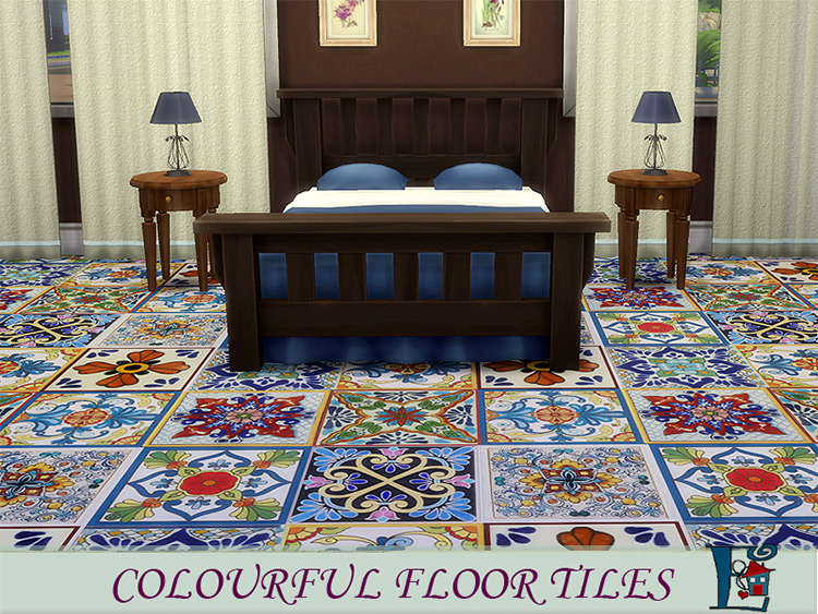 Colorful Floor Tiles / Sims 4 CC