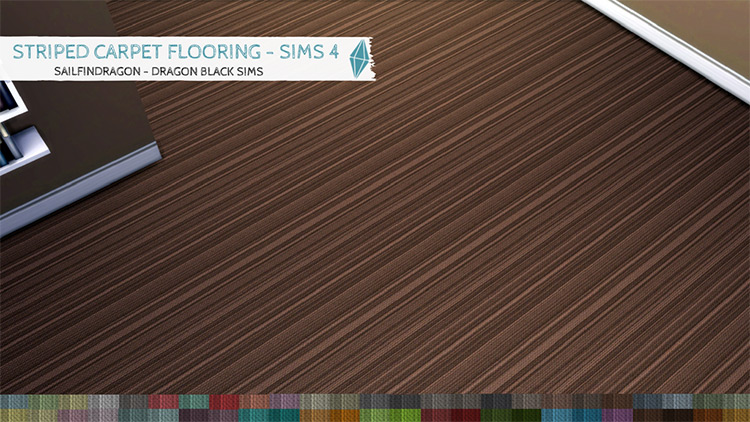 Striped Carpet Flooring / Sims 4 CC