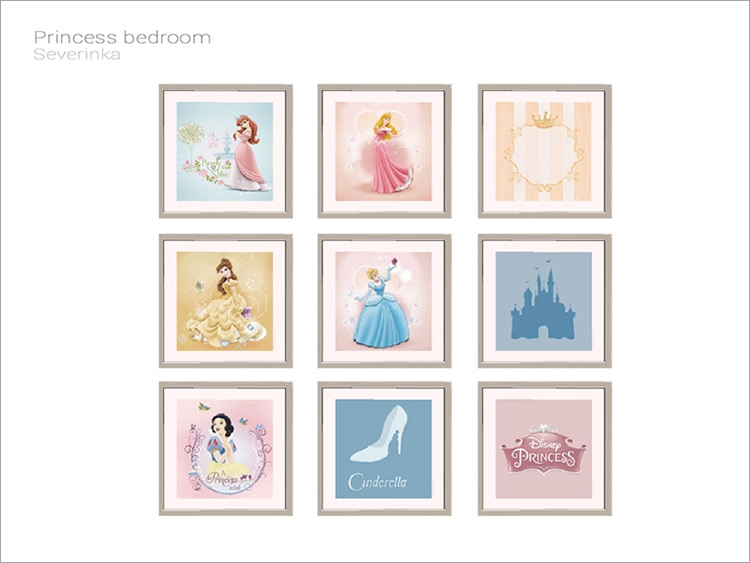 Disney Princess Paintings / Sims 4 CC