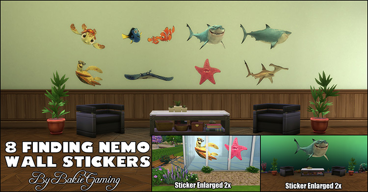 Finding Nemo Wall Stickers for The Sims 4