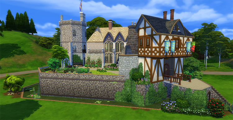 Castle Stokesay Preview / Sims 4 Building Lot