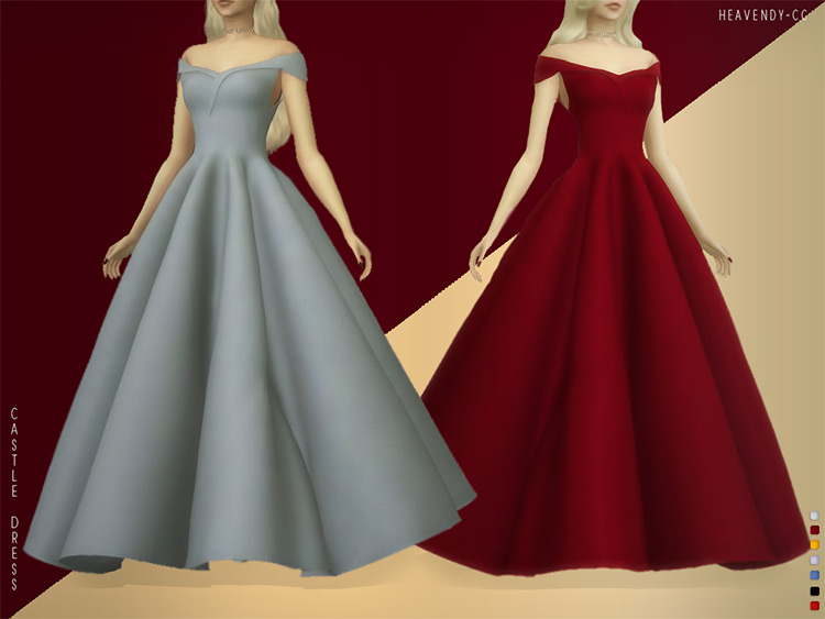 Castle Dress CC for Sims 4