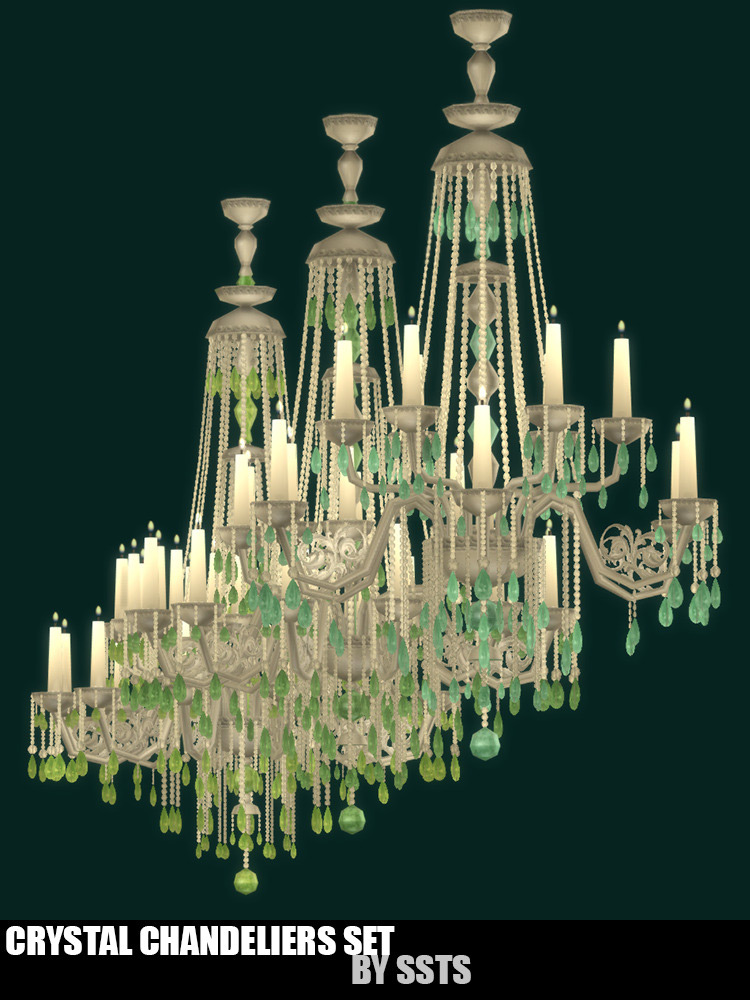 Crystal Chandeliers Set for The Sims 4
