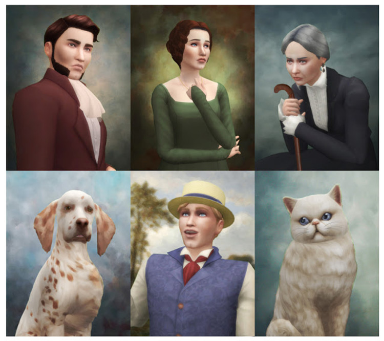 TS4 Historical Portraits Set / Sims 4 CC